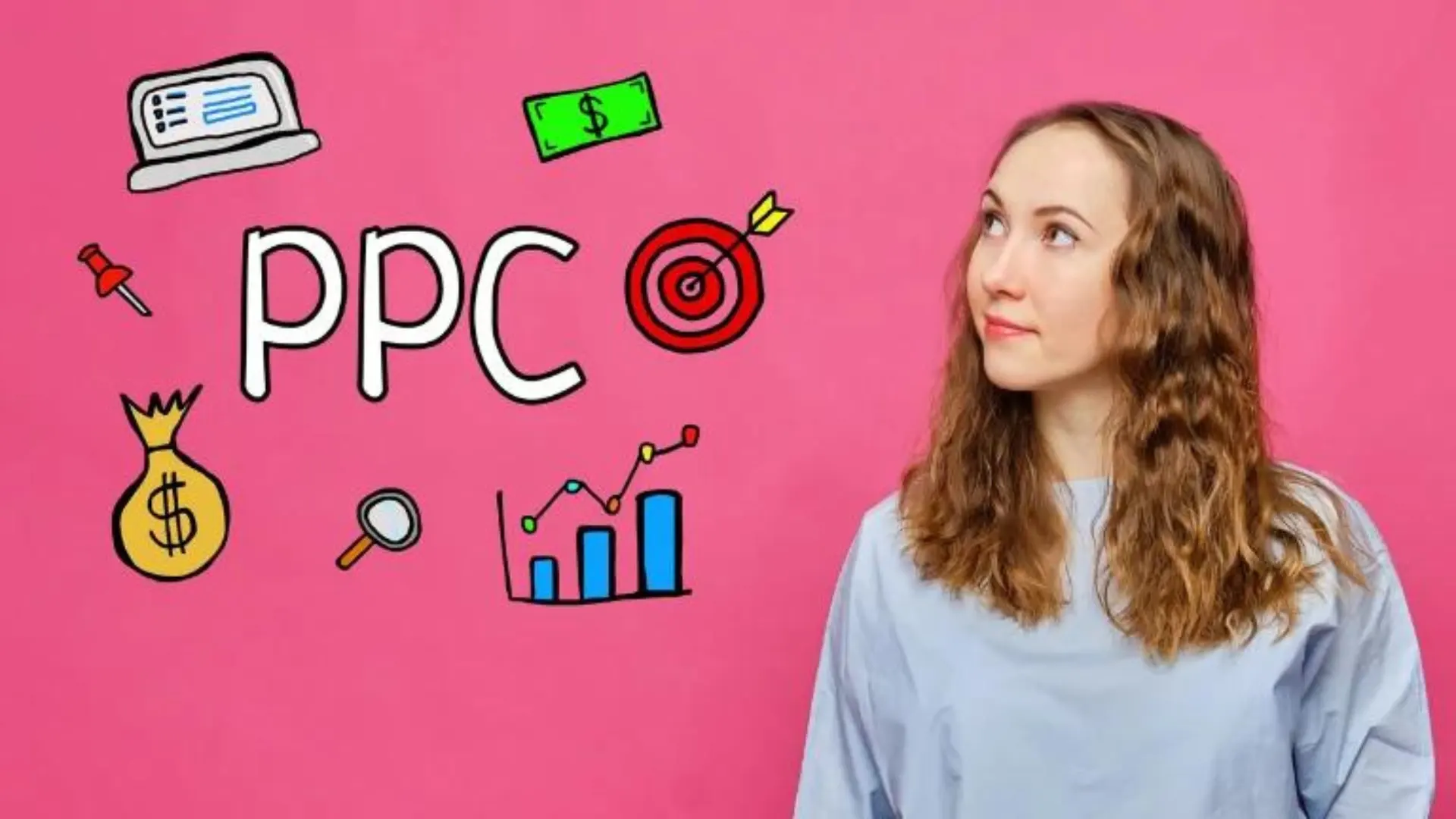 A Women looking at Pay per Click and their strategies